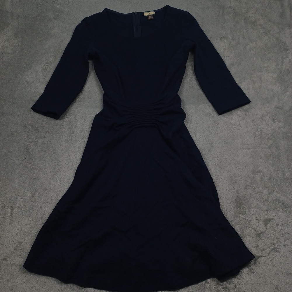 Issa London Dress Womens 6 Blue Wool A Line Cocktail Fit Flare Wool